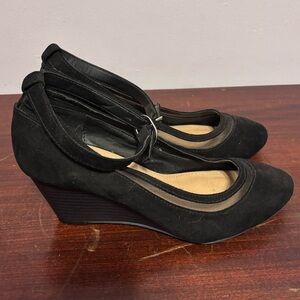 Torrid | Black Mesh Wedge Pump (WW)